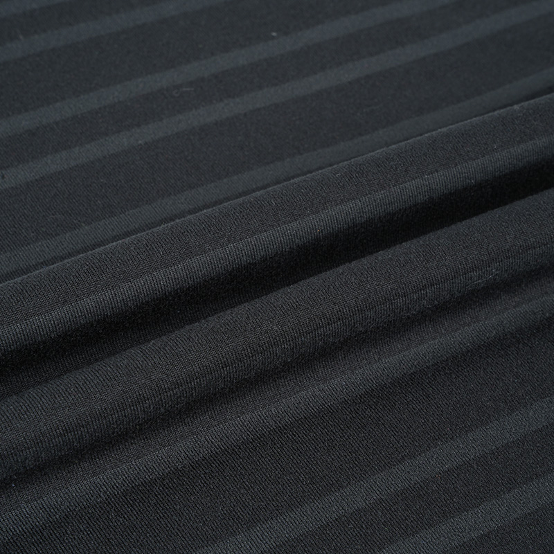 11SP149 90% Poliészter 10% Spandex 170gsm Kényelmes Striepe Peached Jersey kötött fehérnemű szövet